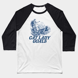 Cat lady goals funny Viking freya spinster childfree Baseball T-Shirt